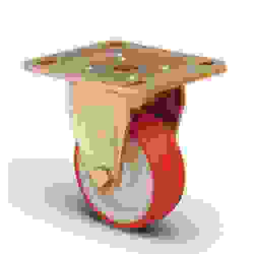 Колесо б/г неповорот. полеуретан DUS-200