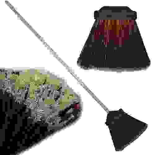 Метла \"Сурская\" \"Герда\" плоская ,пластик.с черенком.