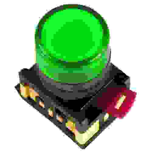 Лампа AL-22TE сигнальная зеленая с подсветкой неон 240В, 9693515