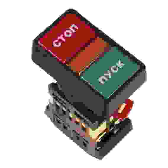 Кнопка PPBB-30N Пуск-Стоп с подсветкой неон 1з+1р 240В, 9738711