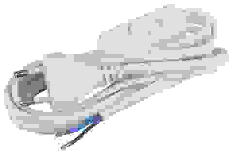 Шнур для бра 2х0,75мм2,1,8м с выкл.,белый ЭРА