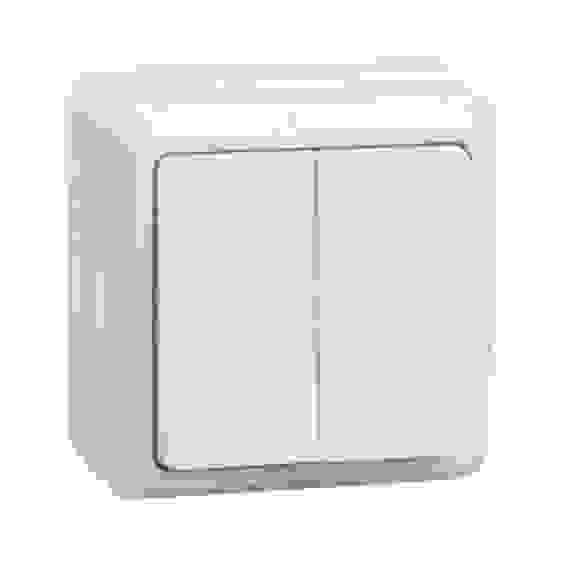 ОКТАВА Выключатель 2кл ОП 10А (белый)