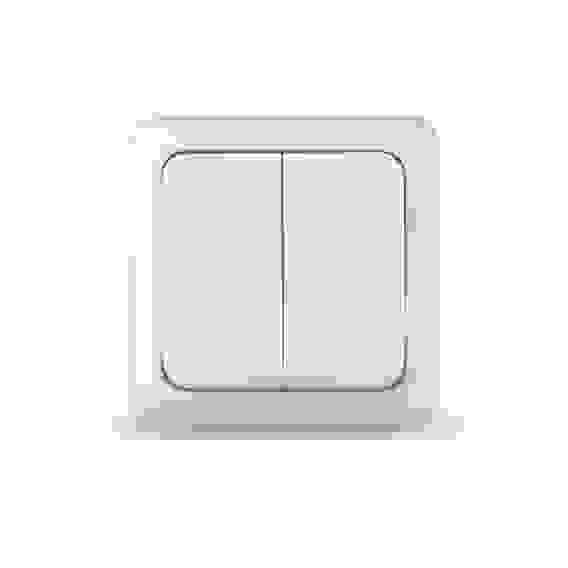 Выключатель Олимп 2-х кл наружный белый