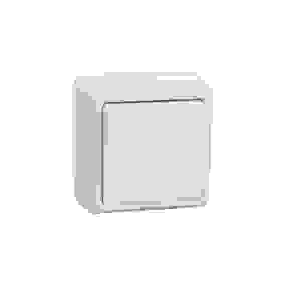 ОКТАВА Выключатель одноклавишный наружный белый