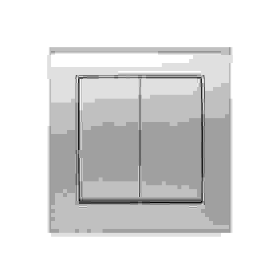 Выключатель Бриллиант 2-х кл серебро