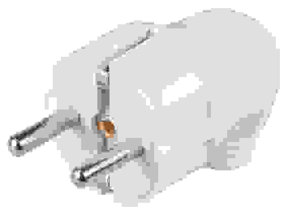 Вилка з/к (белая) угловая 16А 250В, 691452