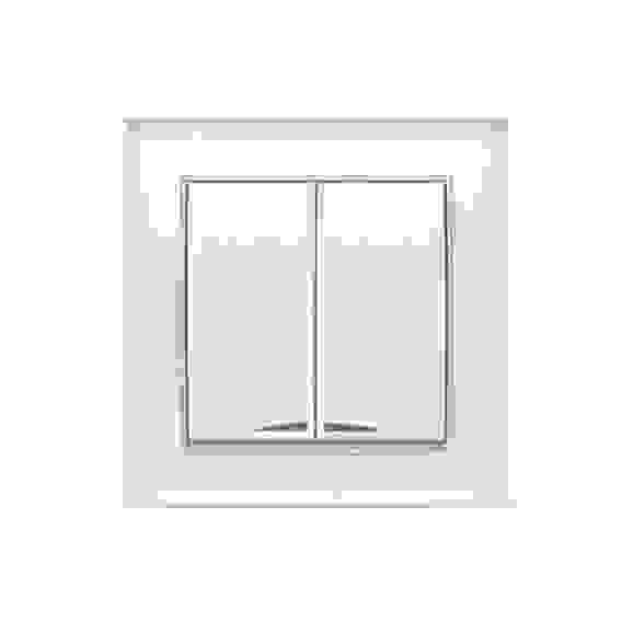 Выключатель Бриллиант 2-х кл с подсветкой белый