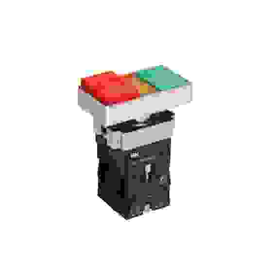 Кнопка управления двойная LAY5-BW8465 I-O с подсветкой 240В 9880138