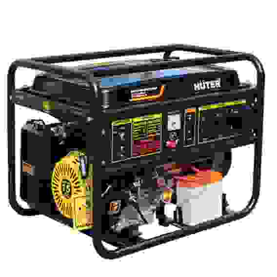 Генератор бензиновый Huter DY8000LX-3 7кВт, 220/380В, 4-х такт, 25л, ручной стартер/электростартер