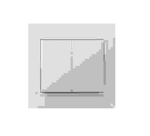 КВАРТА Выключатель двухклавишный скрытый белый в сборе