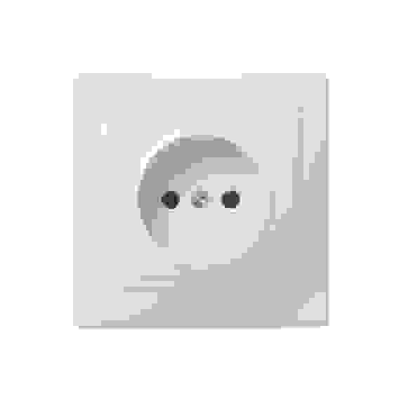 КВАРТА Розетка без заземления без шторок белая в сборе