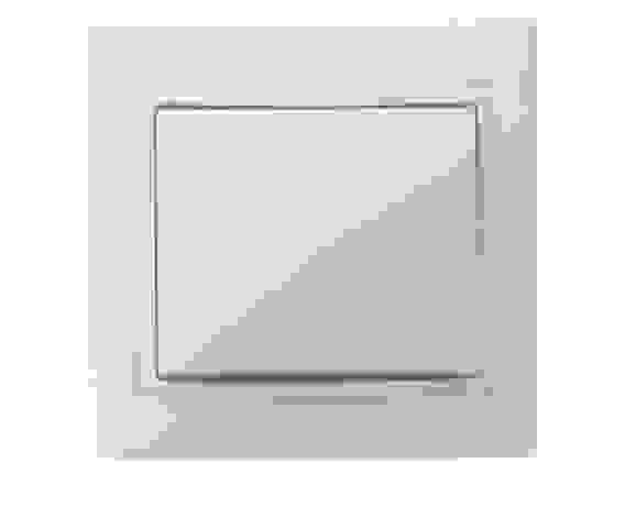 КВАРТА Выключатель одноклавишный скрытый бежевый в сборе