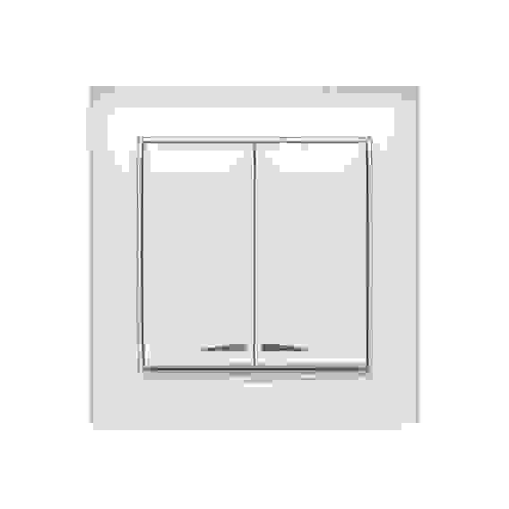 Выключатель Бриллиант 2-х кл с подсветкой сл. кость