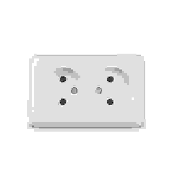 Розетка Олимп 2-я без з/к наружная бежевая