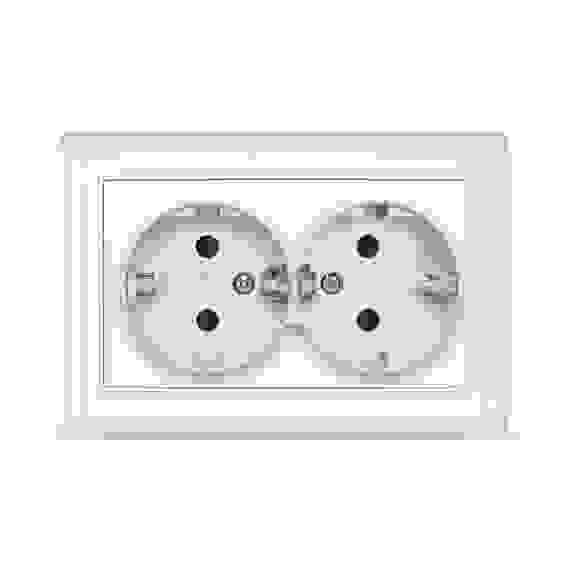Розетка Бриллиант 2-я с з/к белая