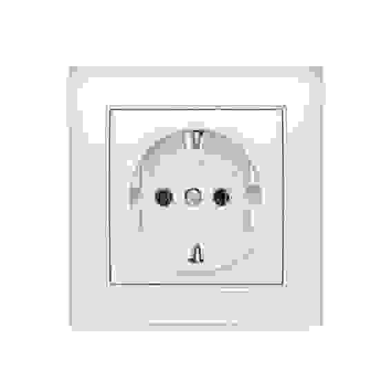 Розетка Бриллиант с з/к белая