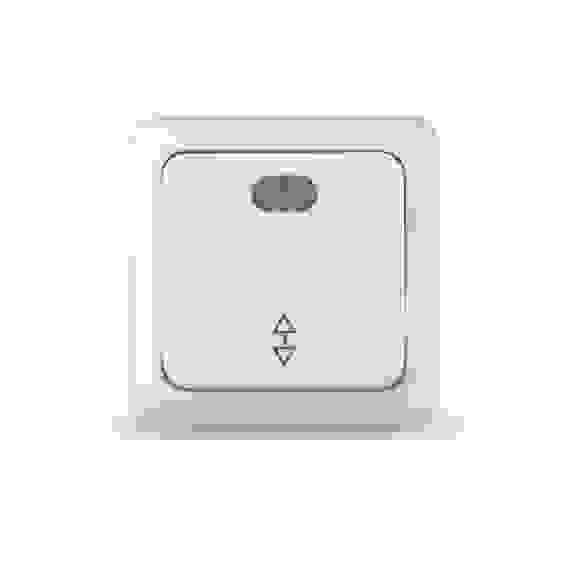 Выключатель Олимп 1 кл проходной с подсветкой белый