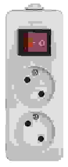 Колодка К-2s 2гн, без заземл, с выкл ЭРА