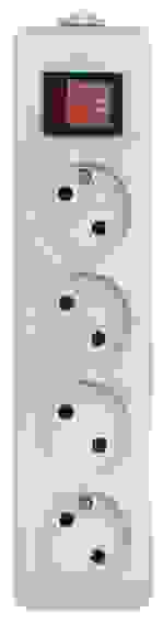 Колодка 4гн, без заземл, с выкл К-4s ЭРА