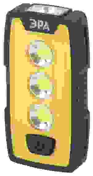 Фонарь RВ-802 ЭРА "Практик"(6ВТ СОВ+1Вт,LED, пласт,3хАА, защита IP65.магнит,крючок,)