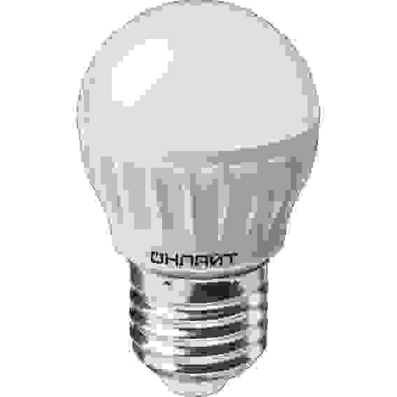 Лампа светодиодная LED 8вт E27 2700К теплый матовый шар ОНЛАЙТ