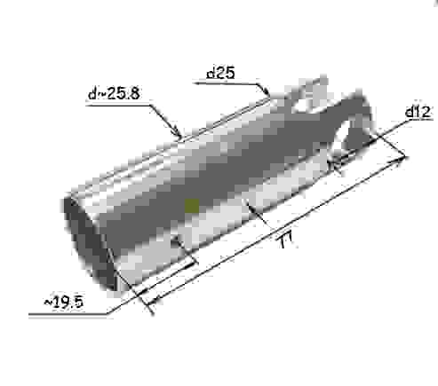 Цилиндр (гильза) перфоратор П-30/900 (Интерскол) Китай № 6710008626