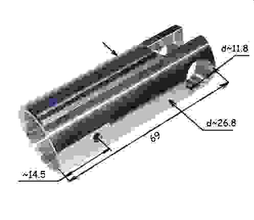 Гильза (цилиндр) к перфоратору Макита HR 2610 №010174(З) 6710009178