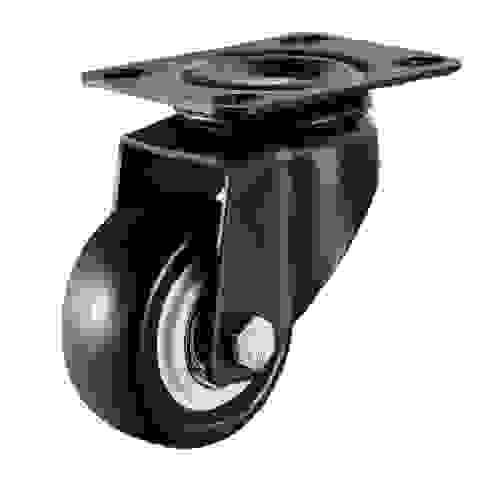 Колесо черная резина 50мм поворот