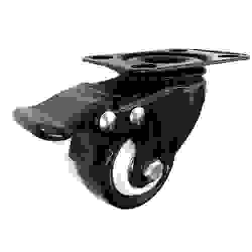 Колесо черная резина 50мм тормоз