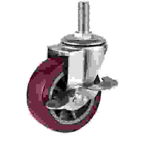 Колесо кр. пластик 50мм болт М10 тормоз