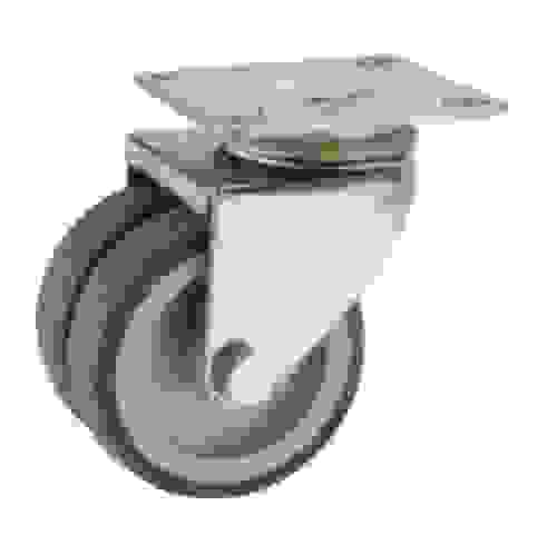 Колесо серая резина 2х50мм поворот