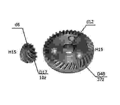 Редукторная пара Makita 125 4700006114