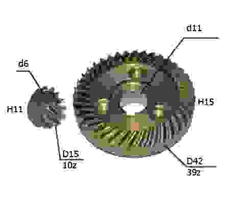 Пара коническая для УШМ ХИТАЧИG12SR3 (CC45)