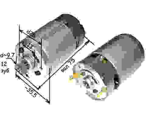 Двигатель шуруповерт 12V для бош без ответной шестерни 9700019968