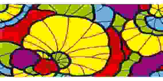 Самоклеющаяся пленка ПВХ витраж цветной 45см*8м*0,03мм рис.V064