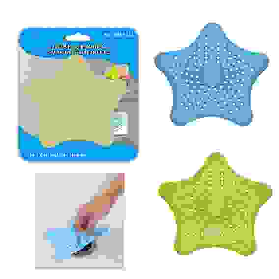 Ситечко для ванной \&quot;Улавливатель волос\&quot; (15х15см) 3 цв DH34-121