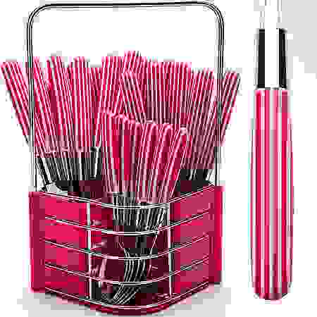 Набор стол.приборов 25пр ФУКСИЯ МВ (х12)