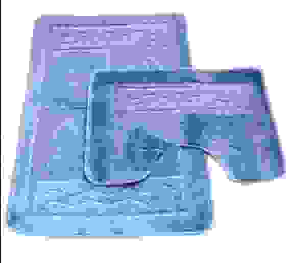 Набор ковриков д/ванной Zalel 2 пр. 60х100 (голубой)