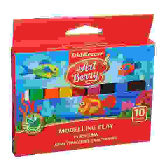 Пластилин 10 цветов 150г. в картонной коробке с подвесом 41758