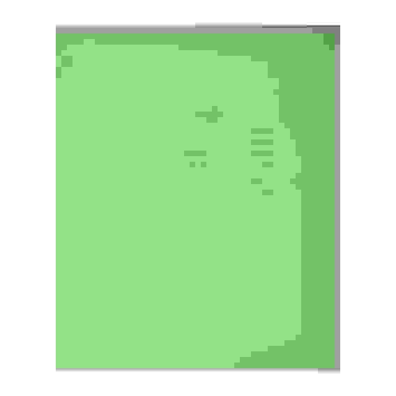 Тетрадь школьная 12л. в клетку, БЕЛЫЕ ЛИСТЫ, зеленая обл., скрепка, 012ту11с5