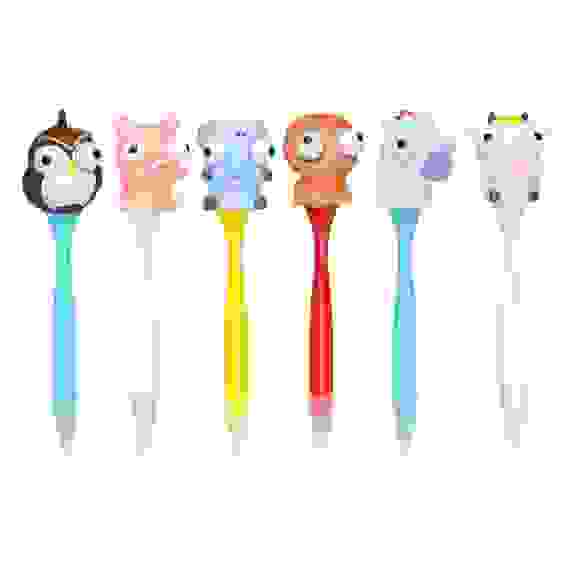 Ручка шариковая синяя "Страшилка", 0,7мм, пластик, каучук, 6 дизайнов