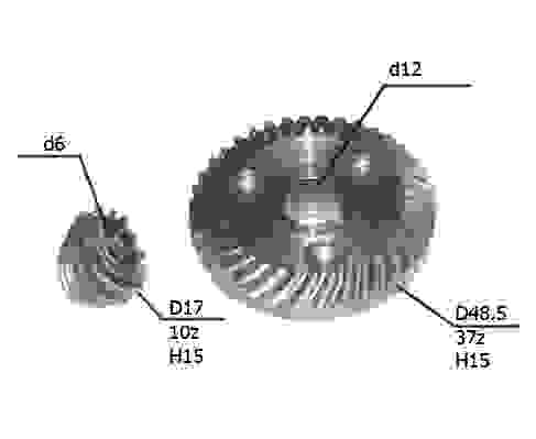 Шестерни конические для МАКИТА 9555-9557 (СС 4)