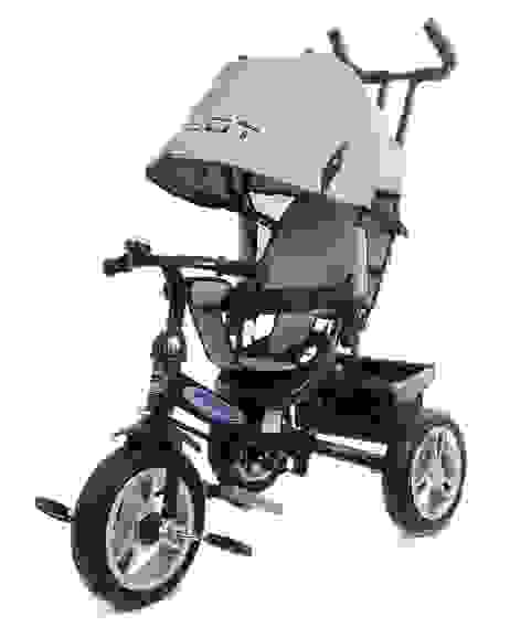 Трехколесный велосипед PILOT серый надувные колеса 12' и 10'