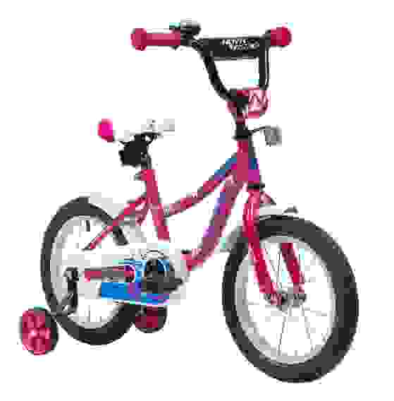 Велосипед NOVATRACK 14, NEPTUNE розовый, полная защита цепи, тормоз нож., короткие крылья.