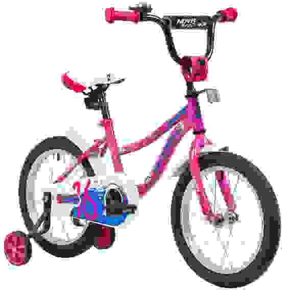 Велосипед NOVATRACK 16, NEPTUNE розовый, полная защита цепи, короткие крылья, нет багажника