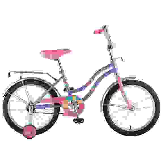 Велосипед NOVATRACK 18,TETRIS,фиолетовый,тормоз нож.,крылья цвет,багажник хромир.