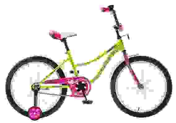 Велосипед NOVATRACK 20, NEPTUNE салатовый, защита А-тип, короткие крылья, нет багажника