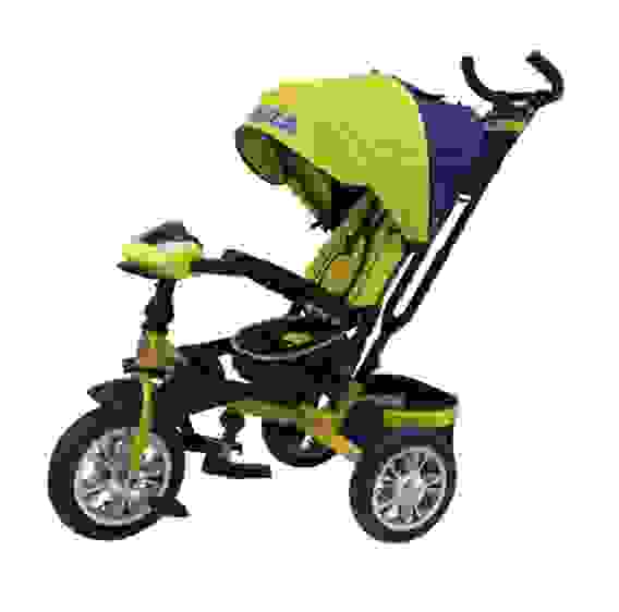 Трехколесный велосипед FORMULA 5 желтый надув шины 12 'и 10', вращ. сидение на 180*, фара