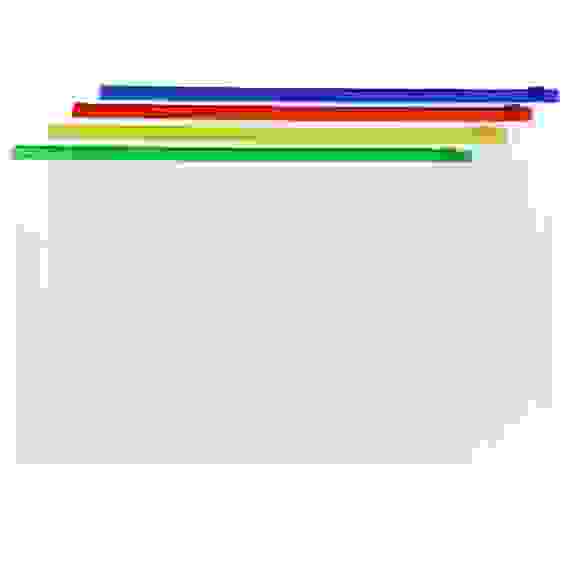 Папка на молнии для А4, 23x33см, прозрачная, ПВХ