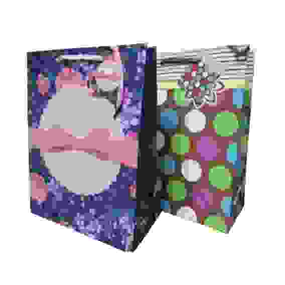 Пакет подарочный ламинированный,Размер М,19+9х25см,&quot;АРТ&quot;, MIX 2 дизайна, Karotti